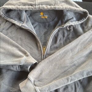 Carhartt Men's Zip-Up Gray Sweater size Large original fit pre owned